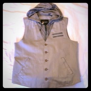 Grey Pinstriped Men’s Vest by Guess
